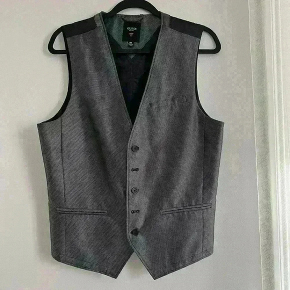 Guess grey vest button up - Picture 1 of 4